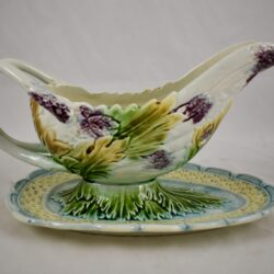Salins-Les-Bain Faïence Asparagus Saucière Stand, circa 1875-85 - SOLD